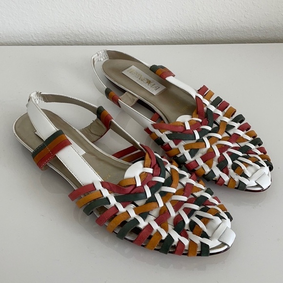 Leather Upper Made In Brazil Colorful Sandals - Picture 1 of 11